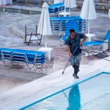 Pool deck cleaning